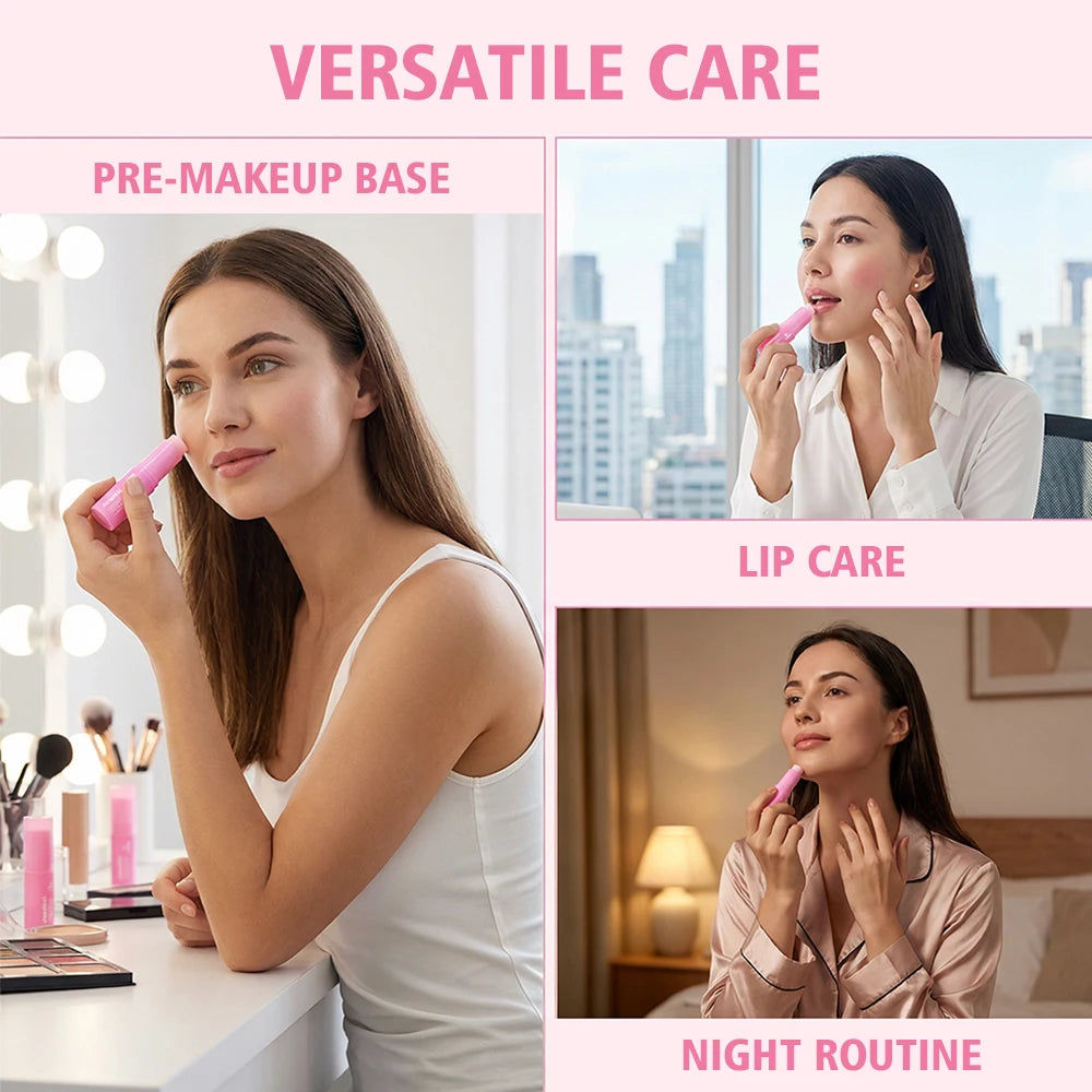 PDRN Pink Collagen Balm Stick Firming Deep Hydration Moisturization Collagen Radiant Portable Stick Plump Eye Neck Lines