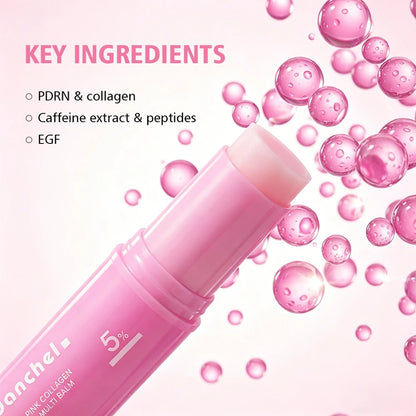 PDRN Pink Collagen Balm Stick Firming Deep Hydration Moisturization Collagen Radiant Portable Stick Plump Eye Neck Lines