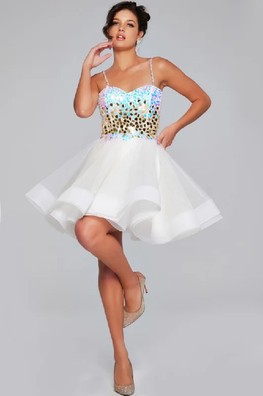 Jovani 40516 Short Homecoming Beaded Cocktail Dress