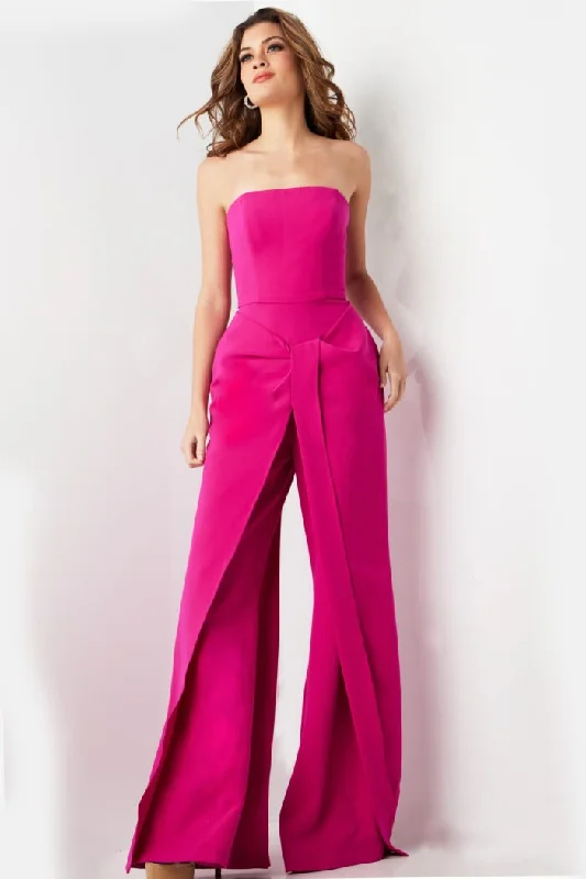 Jovani 03828 Long Wide Leg Evening Formal Jumpsuit