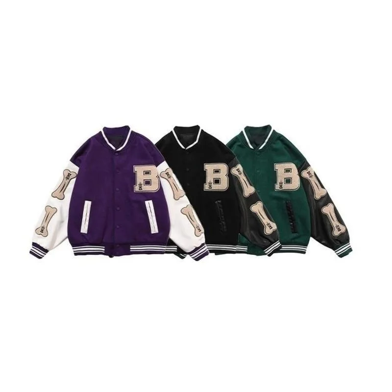 Bomber Jackets Women Baseball Jacket Boyfriend Style Varsity Jacket