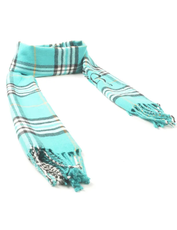 Checked Winter Scarf - L