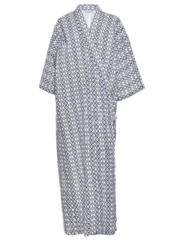 Geometric Print Full Length Kimono - L