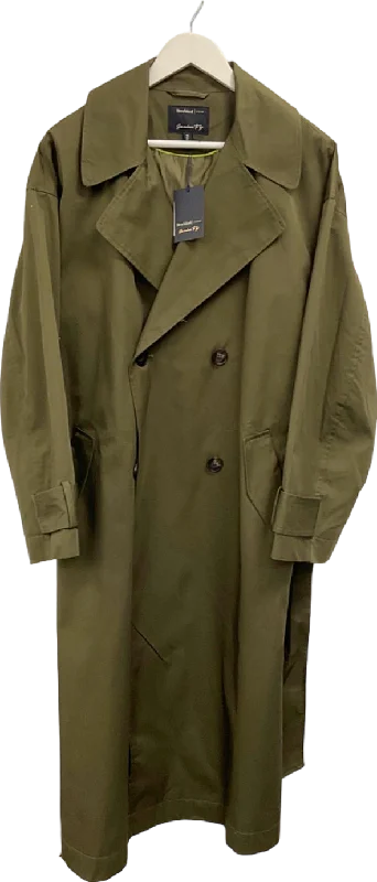 River Island Khaki Somewhere To Go Trench Coat UK M