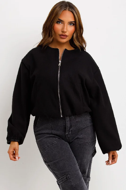 Soft Bomber Jacket Black