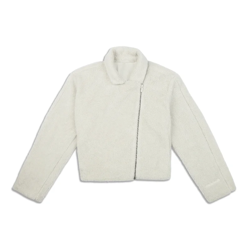 Textured Fleece Collared Jacket - Resale