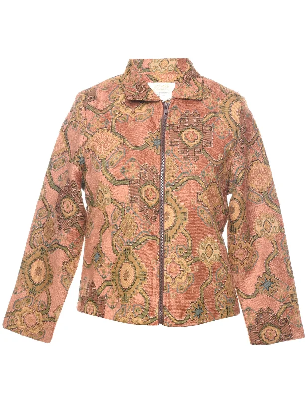 Zip Front Tapestry Jacket - S