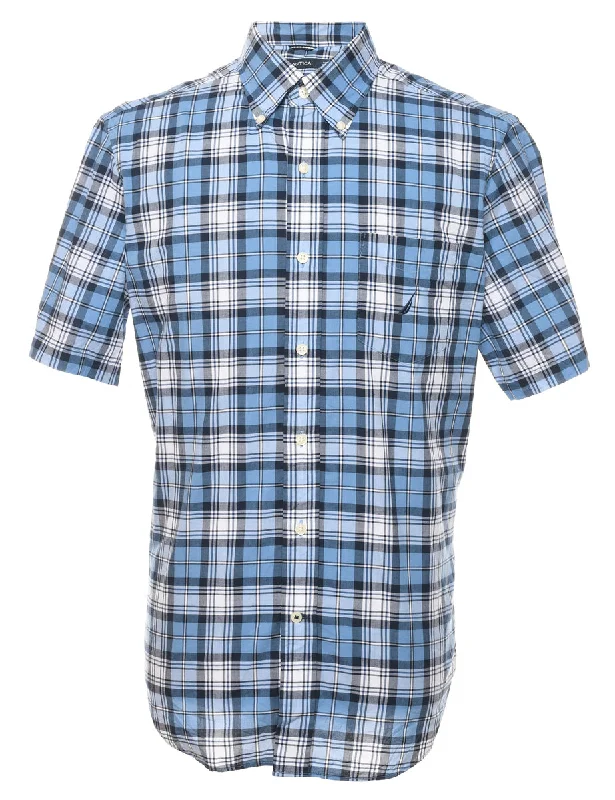 Nautica Short Sleeve Checked Shirt - M