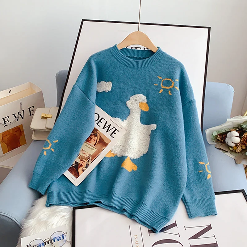 Sweater Pullover Sweater loose Korean sweater top  5001