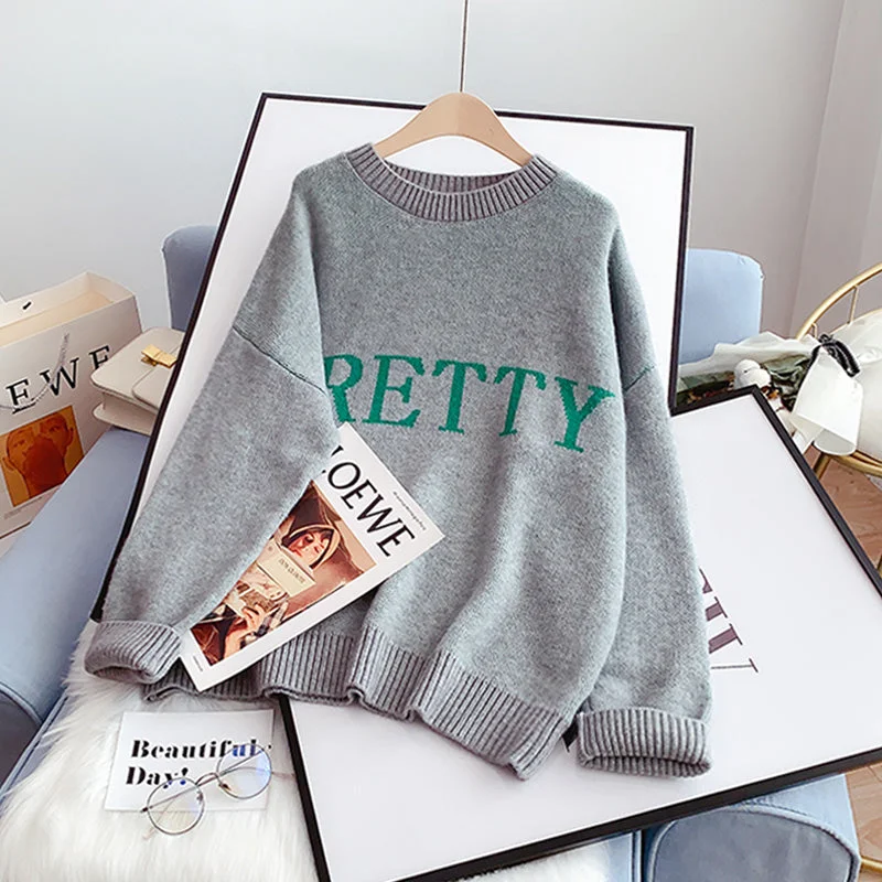 Sweater sweater lazy wind sweater top  4973