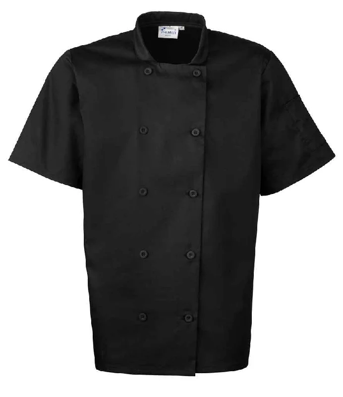 Premier Short Sleeve Chef's Jacket | Black