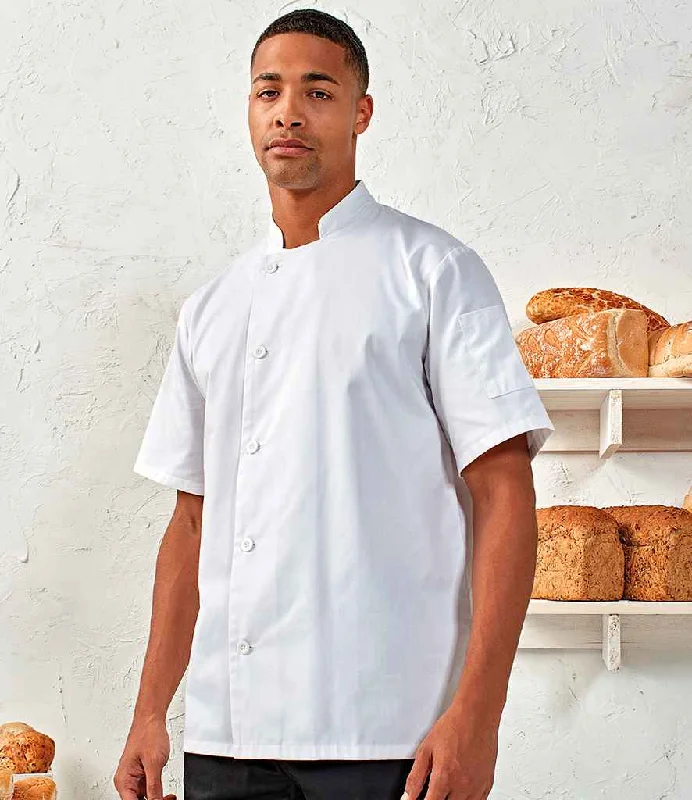 Premier Essential Short Sleeve Chef's Jacket | White