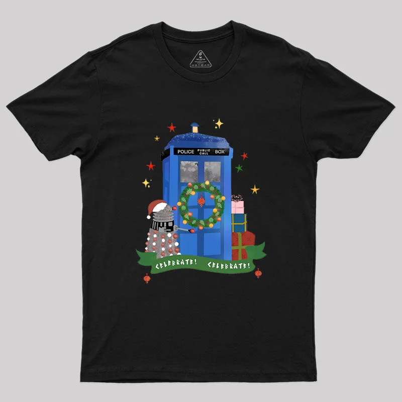 Tardis Christmas Geek T-Shirt