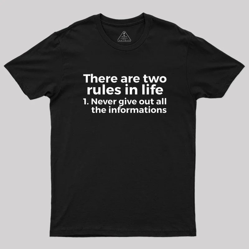 there are two rules in life Geek T-Shirt