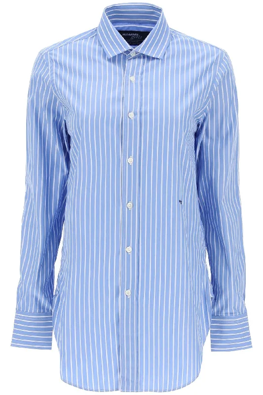 Homme Girls Women's Striped Poplin Shirt