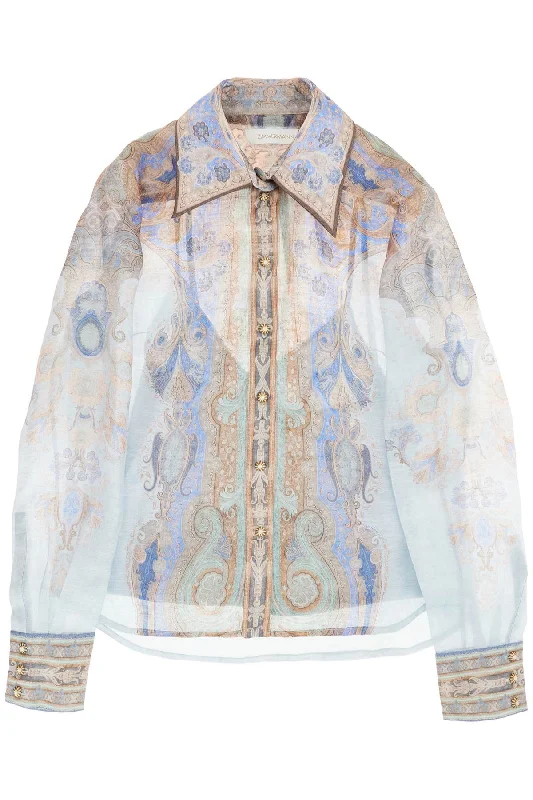 Zimmermann Women's Eden Paisley Print Shirt