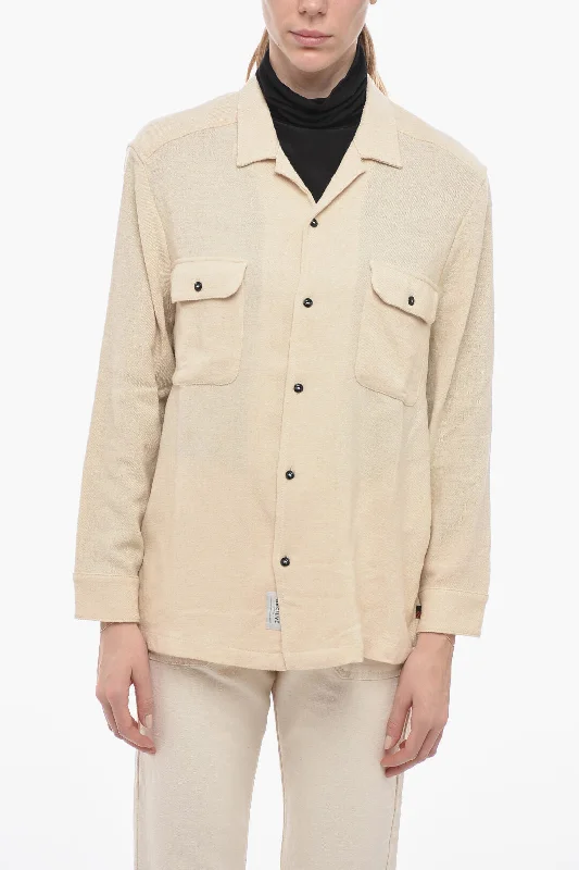 Woolrich Wool-blended FLUID GAUZE Shirt L Standard size