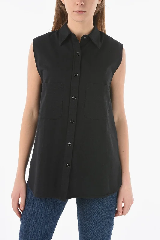 Woolrich Sleeveless Shirt with Double Breast Pocket