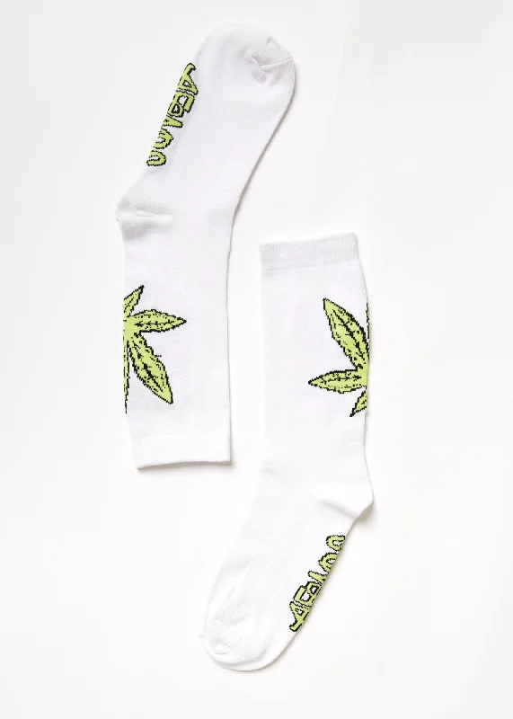 AFENDS Unisex Coasting - Crew Socks - White