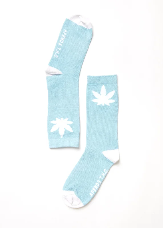 AFENDS Unisex Controlla - Crew Socks - Sky Blue