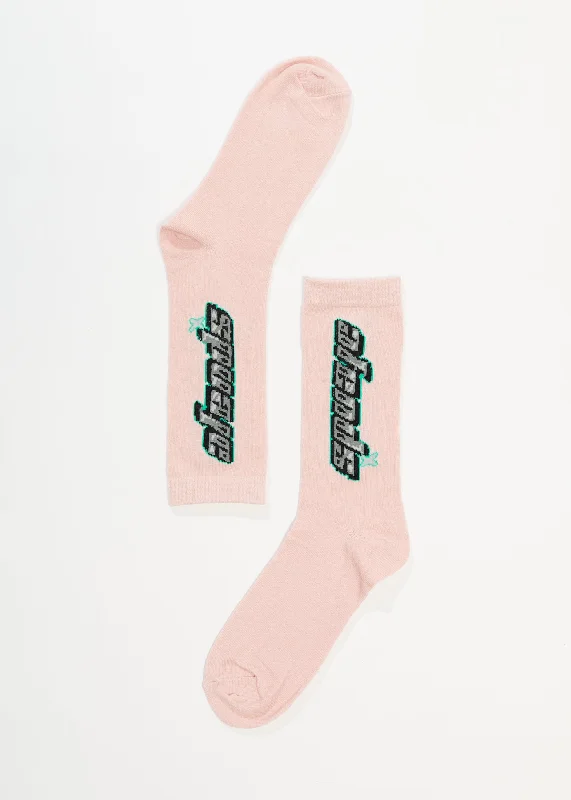 AFENDS Unisex Liquid Haze - Crew Socks - Lotus