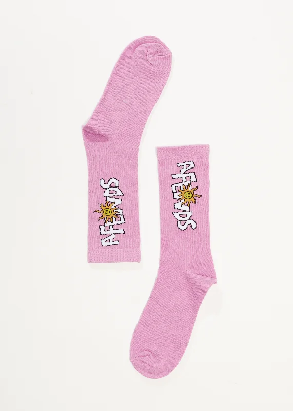 AFENDS Unisex Sunshine - Crew Socks - Candy