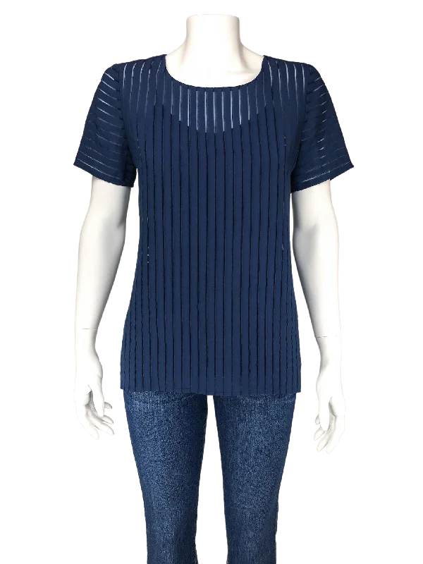 J. Crew, Sheer Stripe Top, Size 4