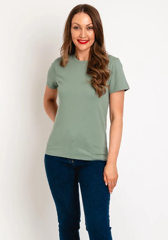 Wrangler Crew Neck Mini Logo Tee, Light Matcha