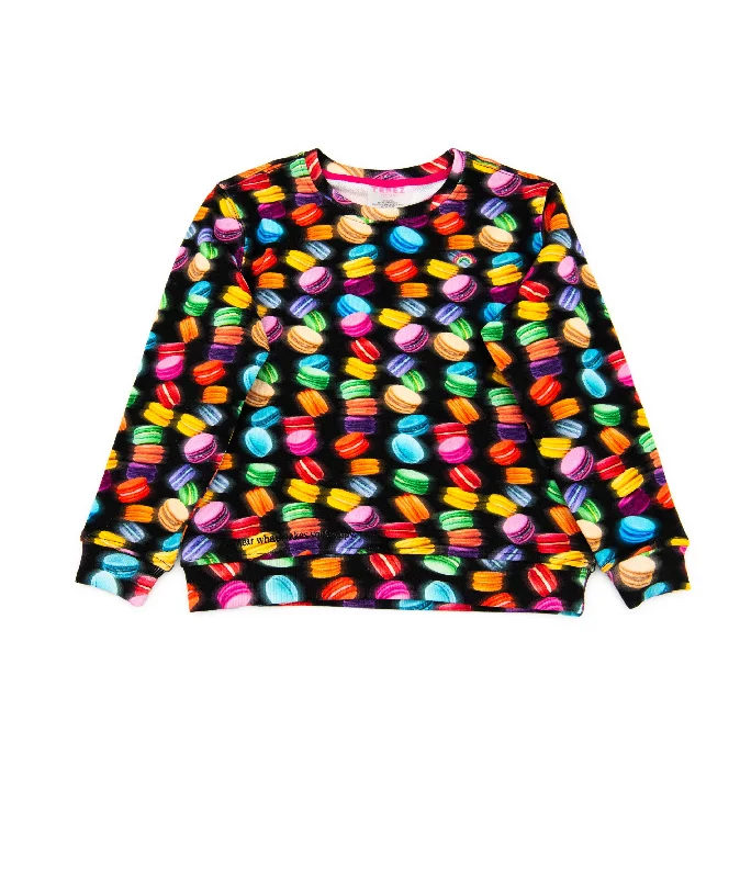 Terez Girls Rainbow Macaroons Classic Crew