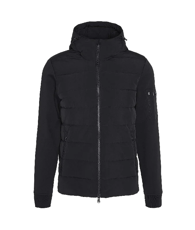 Stanley Hooded Quilted Sweatshirt - Black