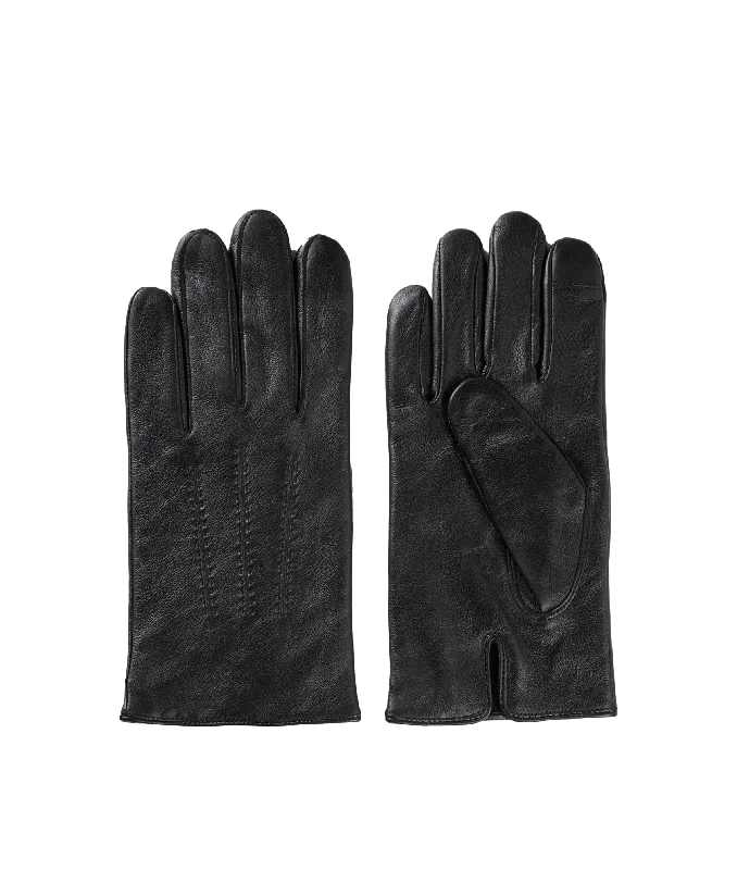 Hainz Leather Gloves - Black