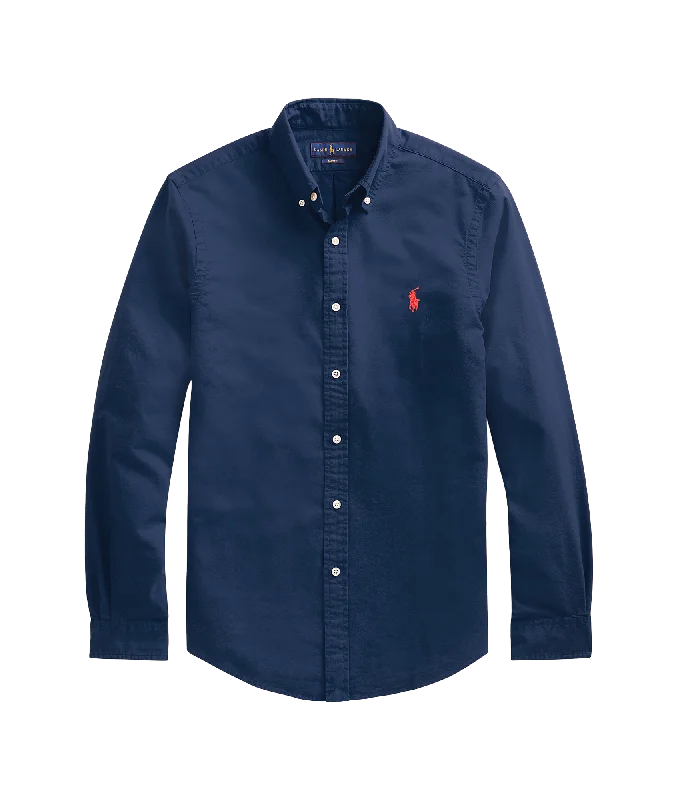 Slim Fit Oxford Shirt - Navy