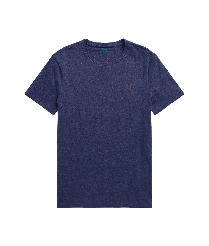 Custom Slim Fit Jersey Crewneck T-shirt - Navy