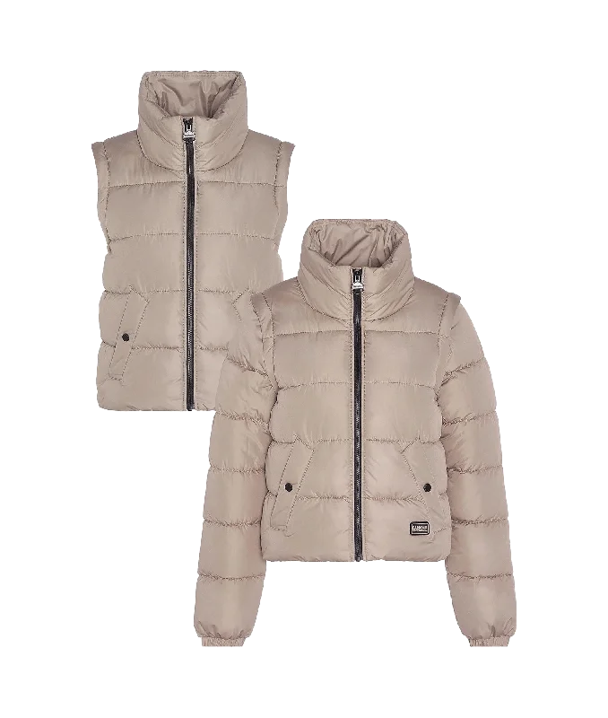 Webber Convertible Puffer Jacket - Beige