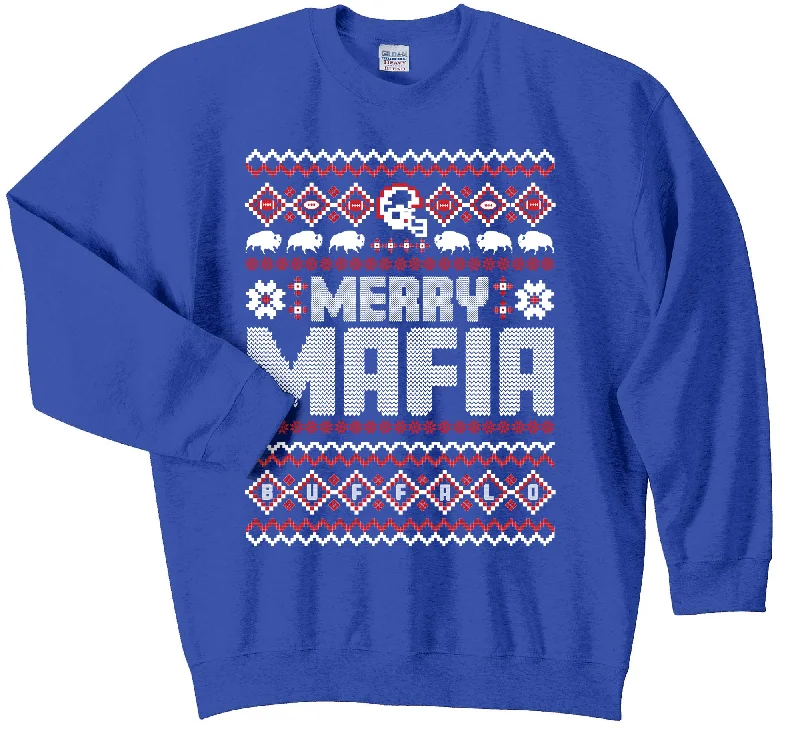 PREORDER - Merry Mafia - BLUE - Crewneck Xmas Sweatshirt