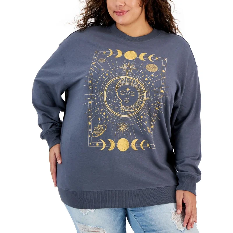 Plus Womens Comfy Printed Sweatshirt