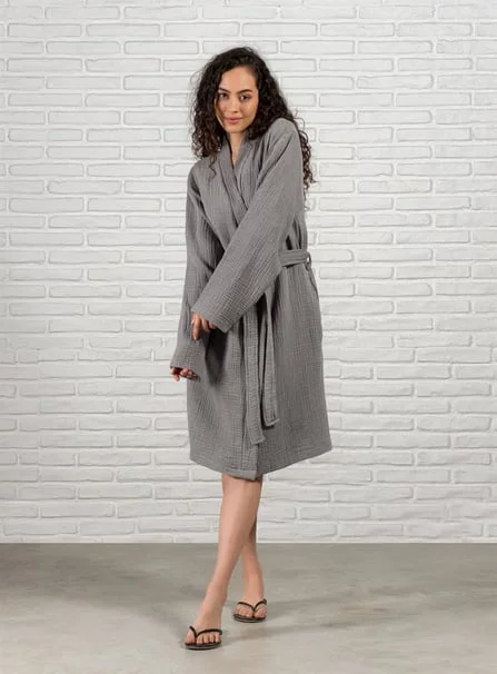 Airy Cocoon Muslin Gauze Turkish Spa Robe