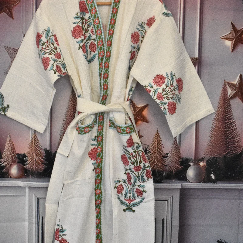 Handcrafted Cotton Women Robe – Comfortable & Stylish