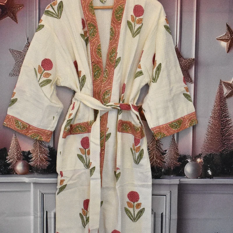 Handcrafted Cotton Women Robe – Comfortable & Stylish