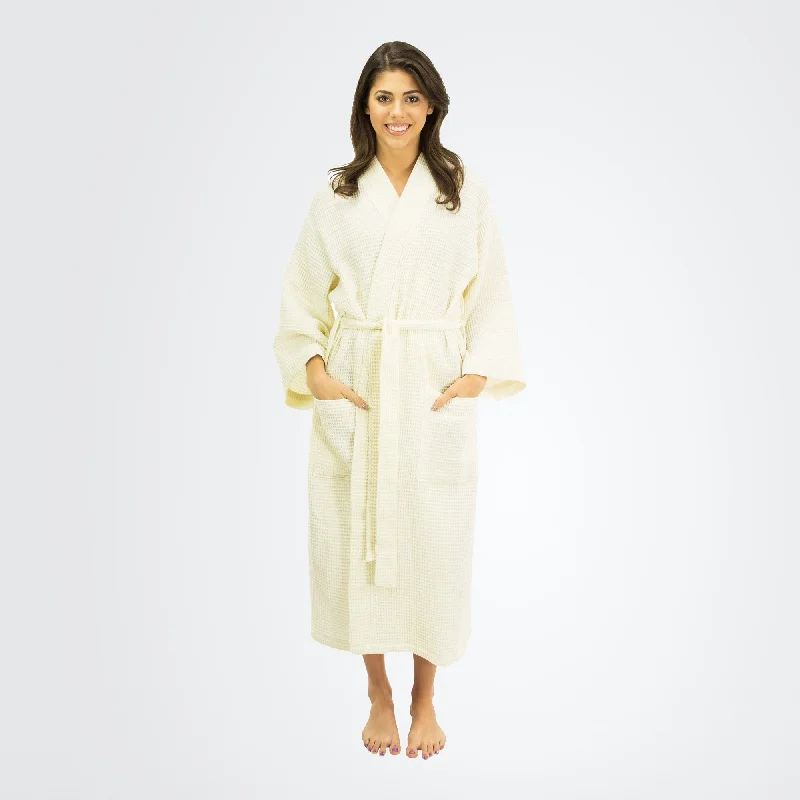 Women's Waffle Weave Kimono Robe